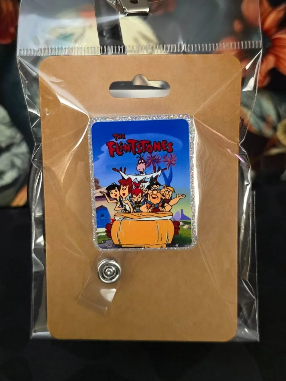 Flintstones Novelty Acrylic Badge Reel ID Holder